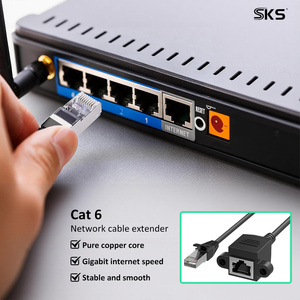 <span class=keywords><strong>Cable</strong></span> de Extensión Blindado CAT6 RJ45 8P Macho <span class=keywords><strong>a</strong></span> Hembra, <span class=keywords><strong>Cable</strong></span> Ethernet de Alta Velocidad de 10 Gbps para Enrutador, Dispositivos de Red para <span class=keywords><strong>PC</strong></span>, <span class=keywords><strong>Impresora</strong></span>, IOS - Product Image 5
