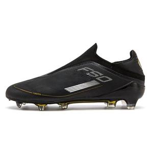 Chaussures <span class=keywords><strong>de</strong></span> football d'entraînement à crampons TF/FG, basses, sans lacets, à rayures noires, dorées et blanches, vente en gros directe d'usine - Product Image 2