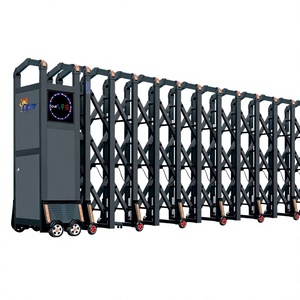 Puerta Retráctil Bai Shun BS-S de Acero Inoxidable para Obras de Construcción, Unidades Escolares, con Control Remoto Automático y Placa de Matrícula - Product Image 1