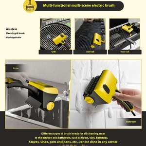 แปรงทำความสะอาดไฟฟ้าไร้สายอเนกประสงค์ขายดี พร้อมหัวเปลี่ยนได้ สำหรับทำความสะอาดกระเบื้องครัว อุปกรณ์อัจฉริยะสำหรับครัวเรือน - Product Image 2