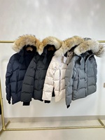 Manteau d'hiver de style classique de haute qualité, chaud, coupe-vent, véritable fourrure de coyote, parka canadienne pour homme, veste en duvet d'oie