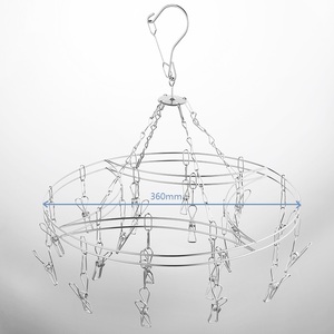 Silver Clothes <strong>Clips</strong> Non slip <strong>Hangers</strong> Sock <strong>Hanger</strong> and Stainless Steel Socks Peg and <strong>Hanger</strong> With 20 Pegs - Product Image 4