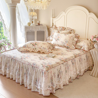 Vente directe usine – Ensemble de literie de luxe en coton pur à volants, style princesse coréenne, pour la décoration moderne de la maison et de la chambre