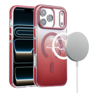 Nouvelle conception, nouvelle couleur <span class=keywords><strong>bordeaux</strong></span>, étui de téléphone magnétique anti-traces de doigts avec dégradé mat IMD pour iPhone 17 Pro Max - Product Image 6