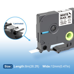 Ruban adhésif de haute qualité <span class=keywords><strong>TZe</strong></span> <span class=keywords><strong>231</strong></span> Tze231 12MM Noir sur blanc pour imprimante d'étiquettes Brother P-Touch Ruban d'étiquetage Tz - Product Image 5
