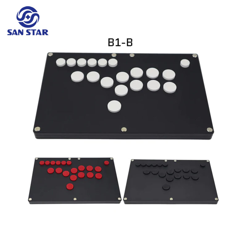 All Black Hitbox Style Botón completo Arcade Fighting Joystick Arcade Game Controller Fightbox Game Controller