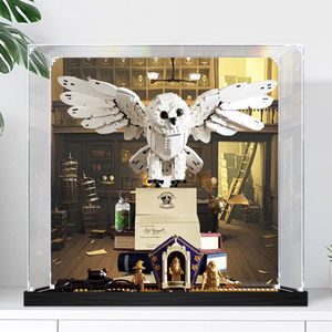 Boîte de présentation anti-poussière en plastique pour figurines d'action verticales, modèle 76391 Hogwarts Hedwig, à assembler soi-même, pour usage intérieur, chinois - Product Image 4