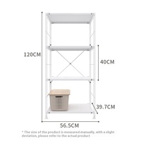 Étagère de rangement OEM à 4 niveaux en acier au carbone pour la cuisine et la chambre à coucher, étagère ménagère sur pied pour four à micro-ondes, ustensiles de cuisine, option de rangement