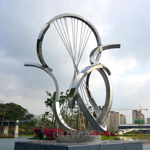 Escultura Cinética de Acero Inoxidable Abstracta y Estratificada de Gran Tamaño para Decoración de Jardín Personalizada de QUYANG, Arte Moderno para Exteriores - Product Image 4