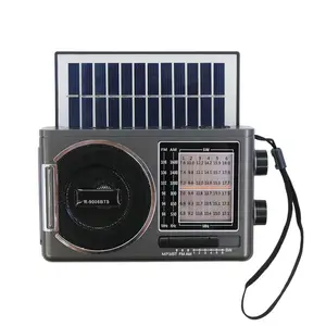 2024 Factory Price SG-9008BTS Manufacture high quality solar panel multiband radio with usb tf card torch and wirelesslink