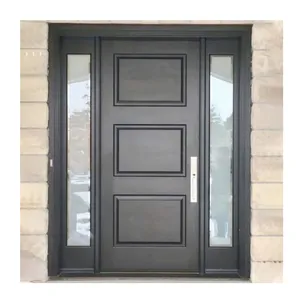 American CBMmart Customized French Oak Solid Wood Double Single Door Entry Gate Aluminum Pivot Front Doors Design For House