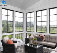 Ventanas Abatibles de Acero con Diseño Moderno y Simple para Proyectos de Construcción, con Protección Laminada