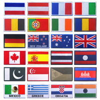 Patch Bendera Negara Amerika Berkualitas Tinggi 3D 8*5 Cm Bordir Kustom untuk Hadiah Promosi