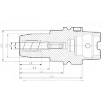 Pemegang Alat Hidrolik HSK50A Presisi Tinggi G2.5 Penyeimbangan Dinamis DIN69893 untuk Pusat Pemesinan CNC Milling