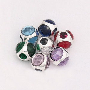 Accessori per gioielli in argento Sterling 925 accessori per gioielli in versione alta, perline a tre lati, ciondoli, ciondoli, ciondoli - Product Image 2