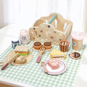 Kit de jeu d'extérieur pique-nique en bois de qualité supérieure pour tout-petits, accessoires de cuisine d'imitation, ensemble de nourriture à découper avec panier - Product Image 6