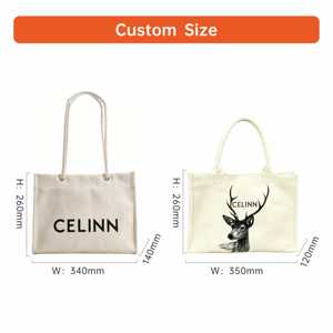 Custom Eco-Friendly Canvas Yoga Bag & Tote Style Handbag & Shoulder Bag with Rope & Ribbon Handles and Custom Logo - Product Image 4