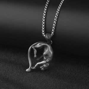 Collar con Colgante de Lobo para Hombre, Collar con Colgante de Jaguar, Joyería Fina con Animales para Mujer, para Boda o Regalo, Hecho a Mano en Turquía - Product Image 5