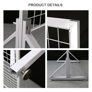 Kainice Tùy Chỉnh Đôi Mặt Freestanding Dây Gridwall Hiển Thị Giá Kim Loại Lưới Thép Lưới Bán Lẻ Kệ Trưng Bày - Product Image 4