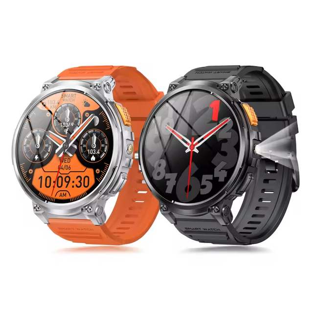 Factory's Newest K66 BT Calling Smartwatch for Outdoor Sports 1.85 Inch Bt 730mah Battery IP67 Flashlight Sleep Monitor Calendar