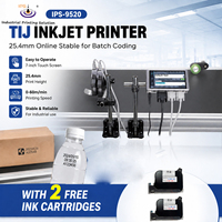 Impresora de Inyección de Tinta Profesional TIJ IPS-9520 de 100 m/min y 25,4 mm con 2 Cabezales de Impresión, Máquina de Marcado para Cajas de Cartón