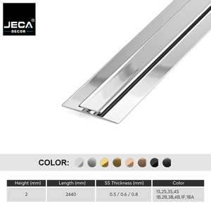 Barre de transition décorative en métal brossé personnalisée, bande de couverture pour joint de sol, anti-rouille, pour carrelage - Product Image 3