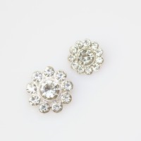 Boutons de chemise et de pull en alliage de diamant et strass, motif floral en forme de fleur, 12 mm, accessoires de bricolage