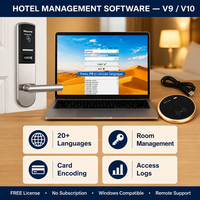 Cerradura de Puerta de Hotel con Tarjeta de Acceso RFID sin Llave, Resistente al Agua, Anti-Robo, Pulida, con Sistema de Software de Gestión