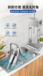 Edelstahl-Wurstfüllmaschine Kommerzielle Automatische Wurstfüllmaschine Vertikale Elektrische Lebensmittelgeeignete Wurstmaschine - Product Image 4