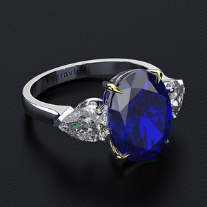 S925 Italy Silver Jewelry Single Stone Designs Oval <strong>Cubic</strong> <strong>Zirconia</strong> <strong>Engagement</strong> <strong>Ring</strong> - Product Image 3