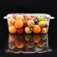 Prix bas Supermarché Plastique Transparent Fruits Légumes Salade Pain Biscuits Dessert Stockage Emballage Boîte Conteneur Alimentaire