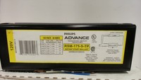 PLC Advance RSM-175-S-TP Fluorescent Ballast for T12 Lamps-New In Box Warranty Product
