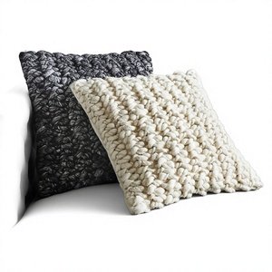 Luxury Bohemian Wool Cushion Cover Handwoven Beautiful Home Decor ITHL Indoor Outdoor Vintage Geometric Customizable <b>Throw</b> - Product Image 1