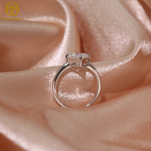 Anillo Clásico Cuadrado para Mujer, Diseño Minimalista, Platino/Oro de 18K, Diamante de Laboratorio Certificado IGI, Color D, Claridad VVS - Product Image 2