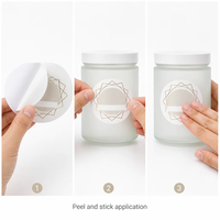 Étiquette autocollante ronde personnalisée en PET durable pour pot de compléments alimentaires, avec logo 3D, pelable et adhésive, avec lamination brillante et imperméable