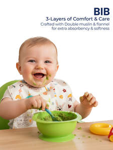 Set de Regalo para Bebé Polka Tots Mulmul, Combo de Artículos Esenciales de Muselina de Algodón Suave para Recién Nacidos con Babero, Manoplas, Gorro, Envoltura y Juguete - Product Image 3