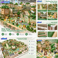 Équipement de terrain de jeu intérieur : Aventure en forêt avec maison dans les arbres pour cafés ludiques, structure multi-niveaux, service d'installation, tapis de trampoline