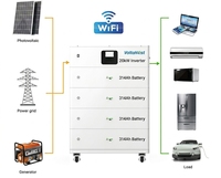 Système de stockage d'énergie domestique tout-en-un VoltaNest 80KWH 64kWh 50kWh LiFePO4, batterie empilable avec onduleur 20kW, garantie 10 ans
