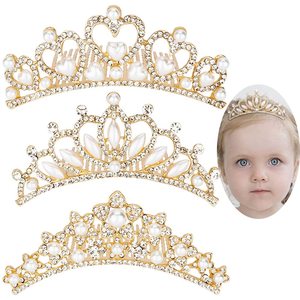 BELLE WORLD Mini <span class=keywords><strong>couronne</strong></span> <span class=keywords><strong>de</strong></span> cristal <span class=keywords><strong>avec</strong></span> peigne à cheveux, accessoires <span class=keywords><strong>de</strong></span> cheveux brillants pour filles <span class=keywords><strong>de</strong></span> 2 à 9 ans - Product Image 2