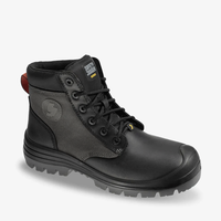 Chaussures de sécurité isolées 18KV à embout d'acier pour électriciens, tige en cuir de vachette, semelle intermédiaire en PU, semelle extérieure respirante en maille, antidérapantes
