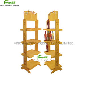 Estante de Madera de Doble Cara de 4 Niveles para Supermercado, Resistente, con Acabado de Madera Original, Personalizable, de Instalación Rápida - Product Image 3