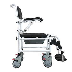 Silla de inodoro cómoda para <span class=keywords><strong>personas</strong></span> mayores, productos para el cuidado del hogar, fácil de llevar, para interiores, con ruedas - Product Image 5