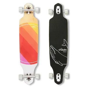 40" Cruiser Longboard Skateboard With Cool Melting Custom Design For Adults