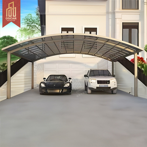 Sân vườn không thấm nước sân thượng đổ di động xe Kiểm soát cách nhiệt trong suốt cố định một mặt nhôm điện ngoài trời carport - Product Image 6