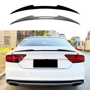 Audi A7 S7 C7 2011 2017 <b>Rear</b> <b>Spoiler</b> Piano Black Carbon Fiber Texture Ducktail Trunk Wing ABS Aerodynamic Modification - Product Image 1