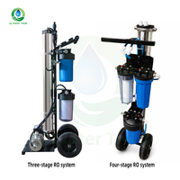 Système d'eau déionisée RO DI sans réservoir, mobile, filtration 4 étapes, pour hôtel, camping-car, lavage de voiture, panneau solaire, usage domestique et extérieur, sans traces