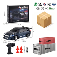 Voiture de course télécommandée 4x4 à l'échelle 1:64, haute vitesse, pour drift, simulation 2.4G, jouet pour enfants, compatible Roblox