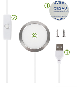 Lampu LED RGB USB di Bawah Kabinet, Lampu Puck 3D Print dengan Remote Control, Penerangan Rak untuk Bambu Lab, Kit Lampu LED, Cangkang Lampu, Alas Lampu LED - Product Image 3