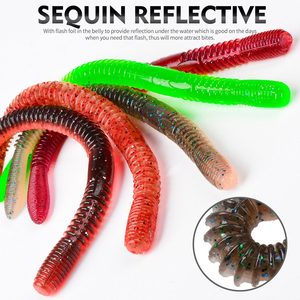 Appâts souples SNEDA <span class=keywords><strong>Wacky</strong></span> Neko Rig, appâts en forme de nouilles coulantes pour la pêche au bar et à la perche en finesse - Product Image 3