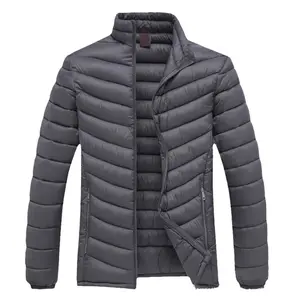Plus size OEM customer Logo Service men's windproof outdoor jacket,light weight winter clothing,polyester padding quilted line